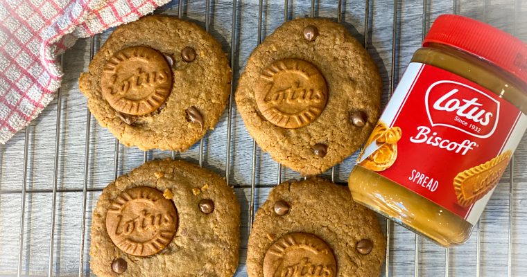 Biscoff Chocolate Chip Cookies | Eggless