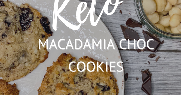 Keto macadamia nut dark choc cookies